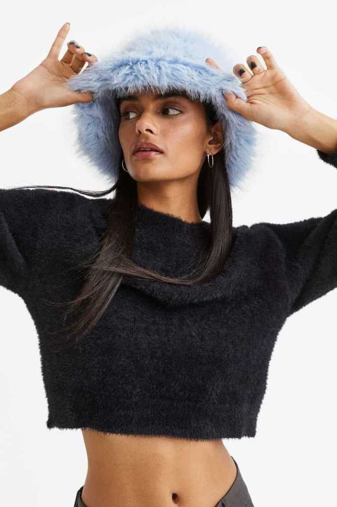 Sombreros H&M Fluffy Bucket Mujer Azules Claro | 786093VCY