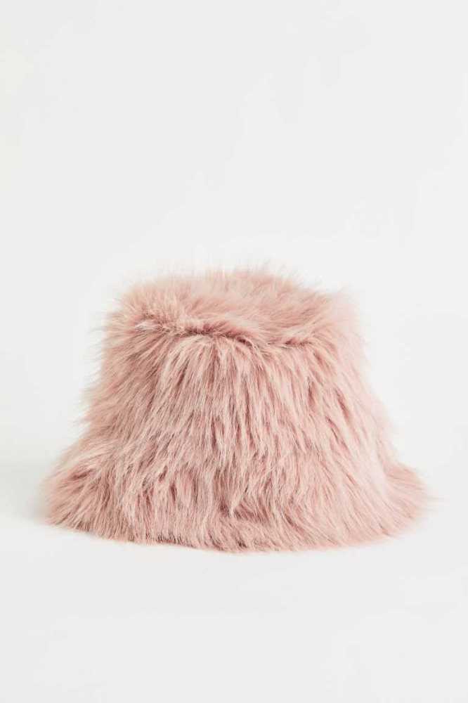 Sombreros H&M Fluffy Bucket Mujer Rosas Claro | 249160ISN