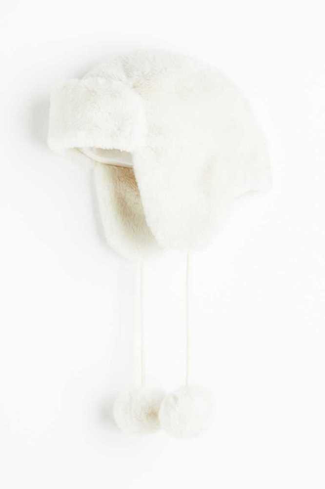 Sombreros H&M Fluffy Earflap Mujer Creme | 640751KEG