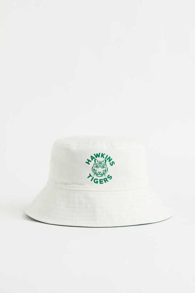 Sombreros H&M Reversible Algodon Bucket Hombre Verdes | 473219WUN