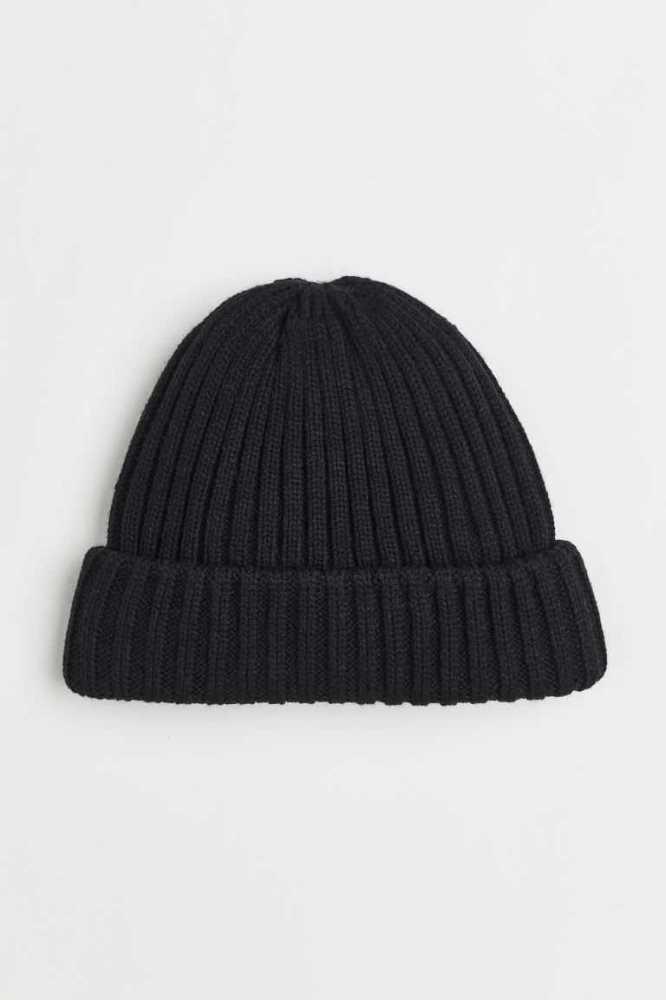 Sombreros H&M Rib-knit Hombre Grises Oscuro | 723510KHQ