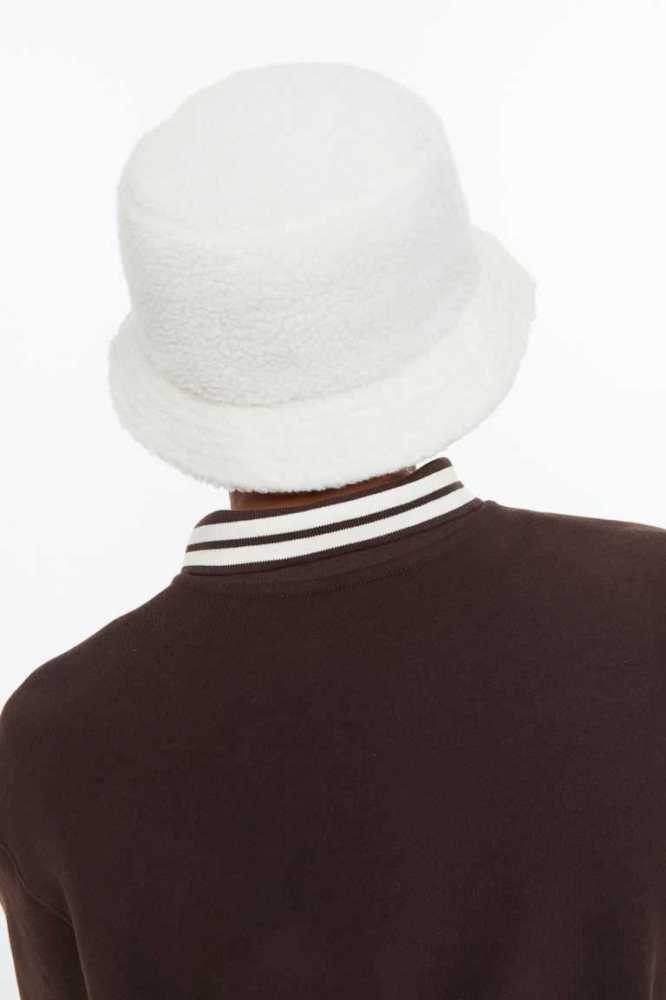 Sombreros H&M Teddy Fabric Bucket Hombre Blancos | 561947GHN