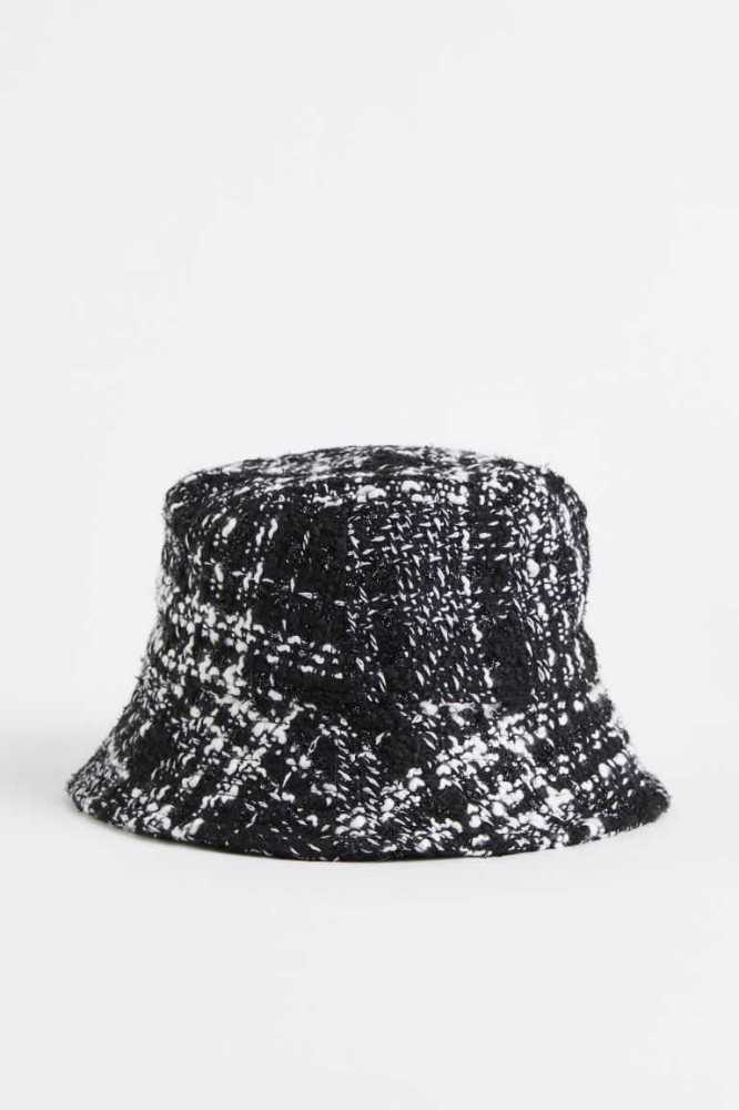 Sombreros H&M Textured Bucket Mujer Negros | 295048JDH