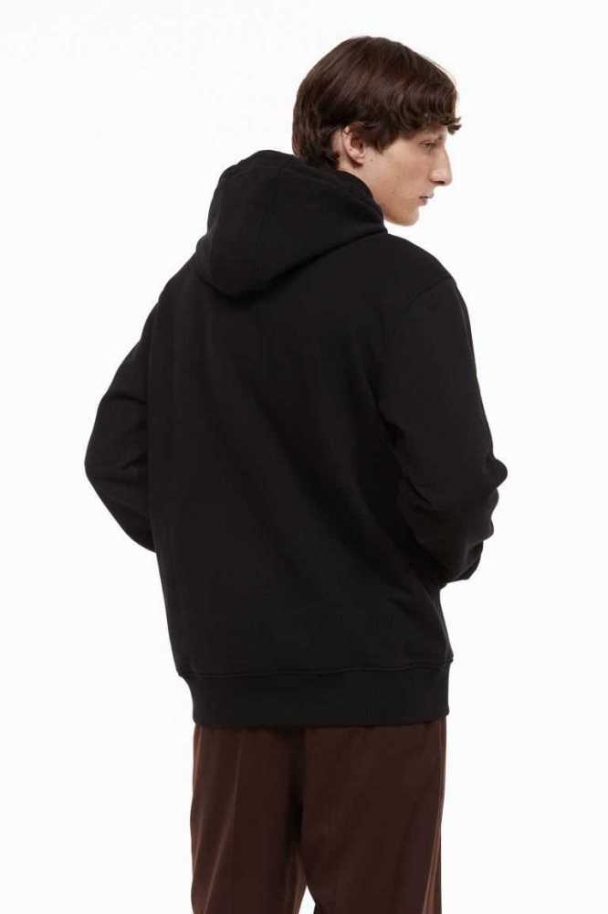 Sudadera Con Capucha H&M Essentials No 3: THE Hombre Negros | 453721SFD