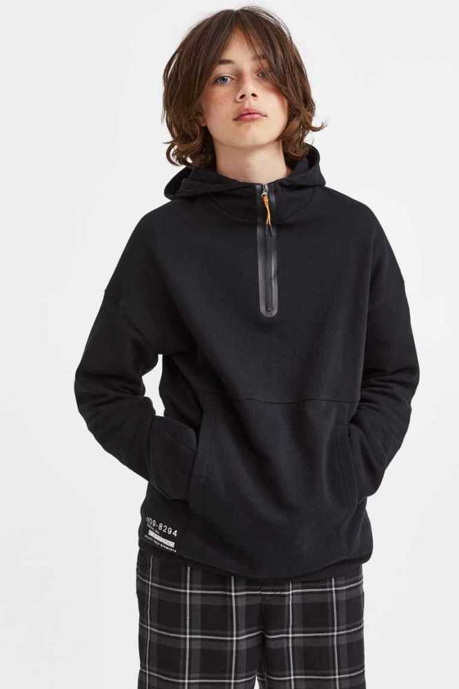 Sudadera Con Capucha H&M Half-zip Niños Beige | 178962ITM