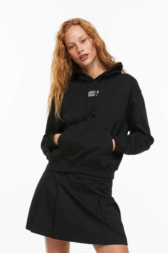 Sudadera Con Capucha H&M Motif Mujer Grises Claro | 861275TAL