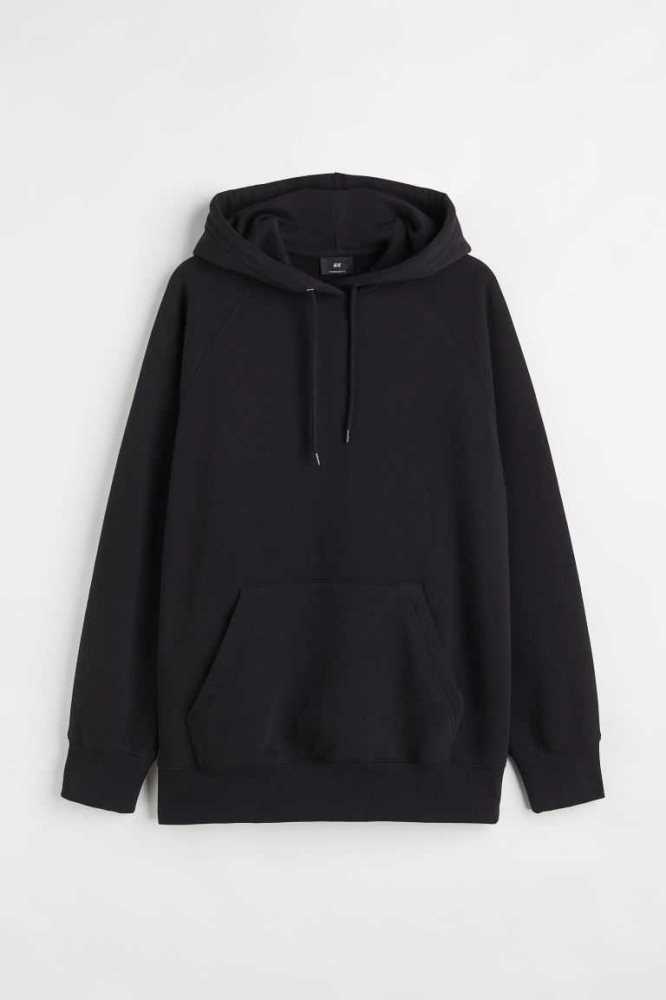 Sudadera Con Capucha H&M Oversized Fit Hombre Negros | 143702CGA