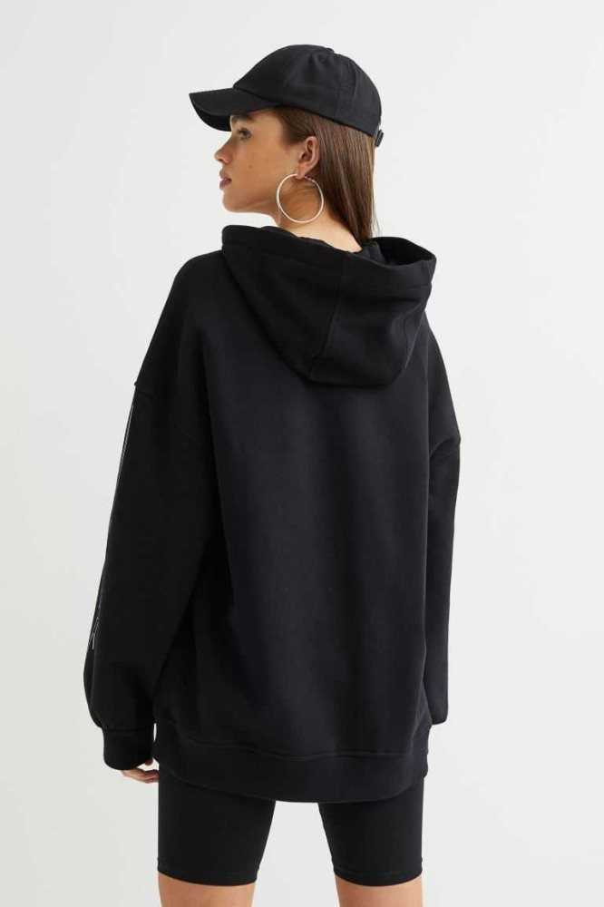 Sudadera Con Capucha H&M Oversized Mujer Negros | 341587VCO