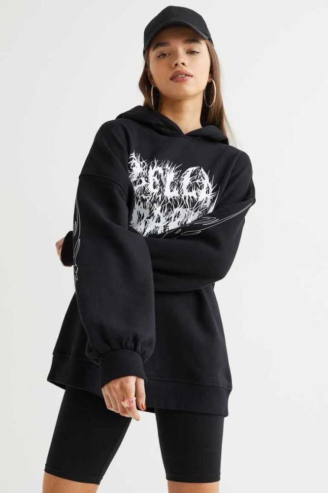 Sudadera Con Capucha H&M Oversized Mujer Negros | 341587VCO