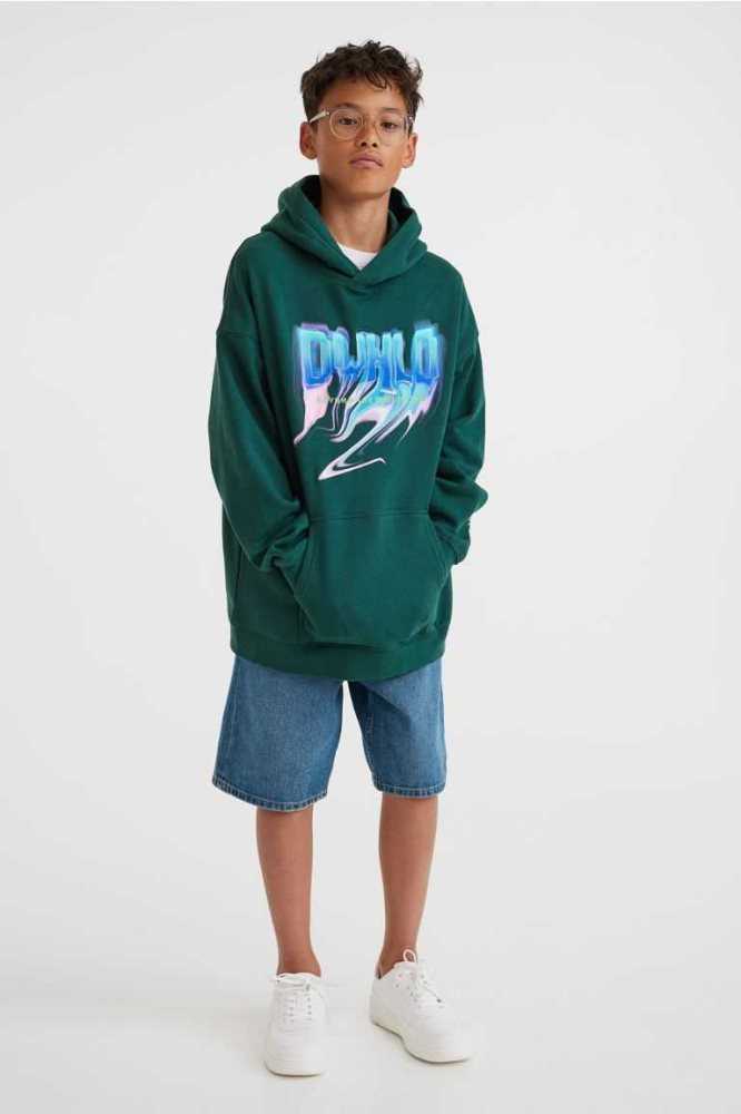 Sudadera Con Capucha H&M Oversized Niños Grises Oscuro | 054763ZOM