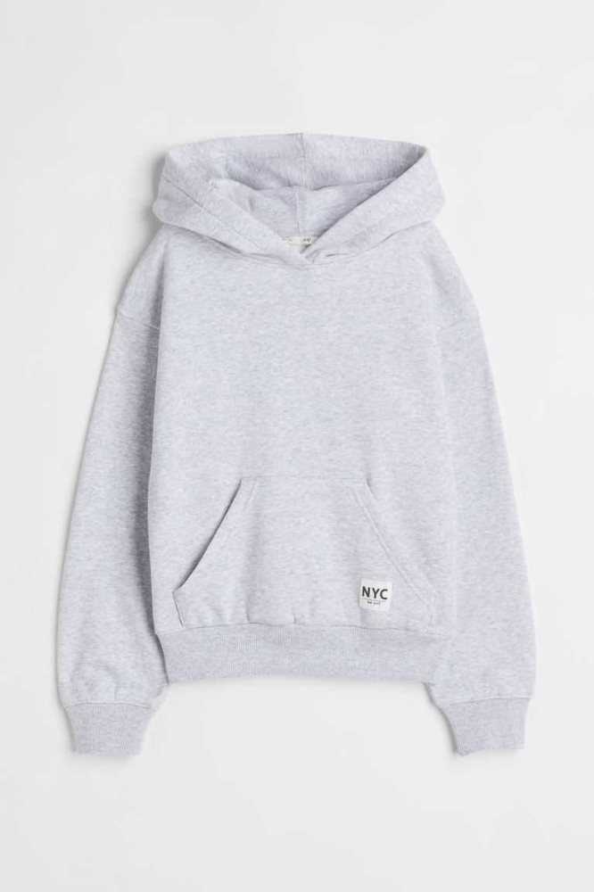 Sudadera Con Capucha H&M Oversized Niños Grises Claro | 130285SJC