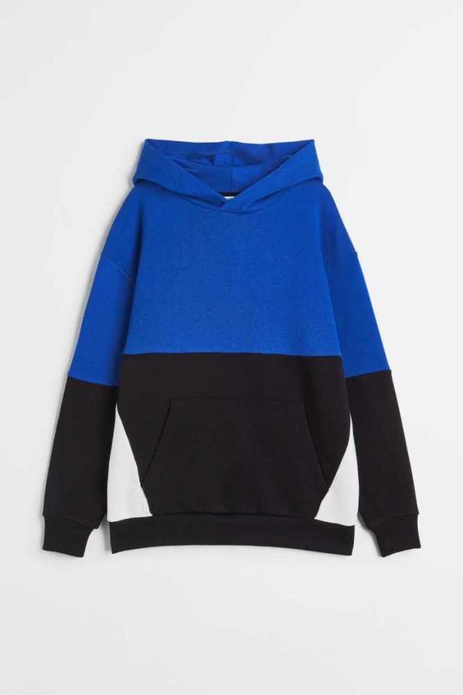 Sudadera Con Capucha H&M Oversized Niños Azules Negros | 287934EXZ