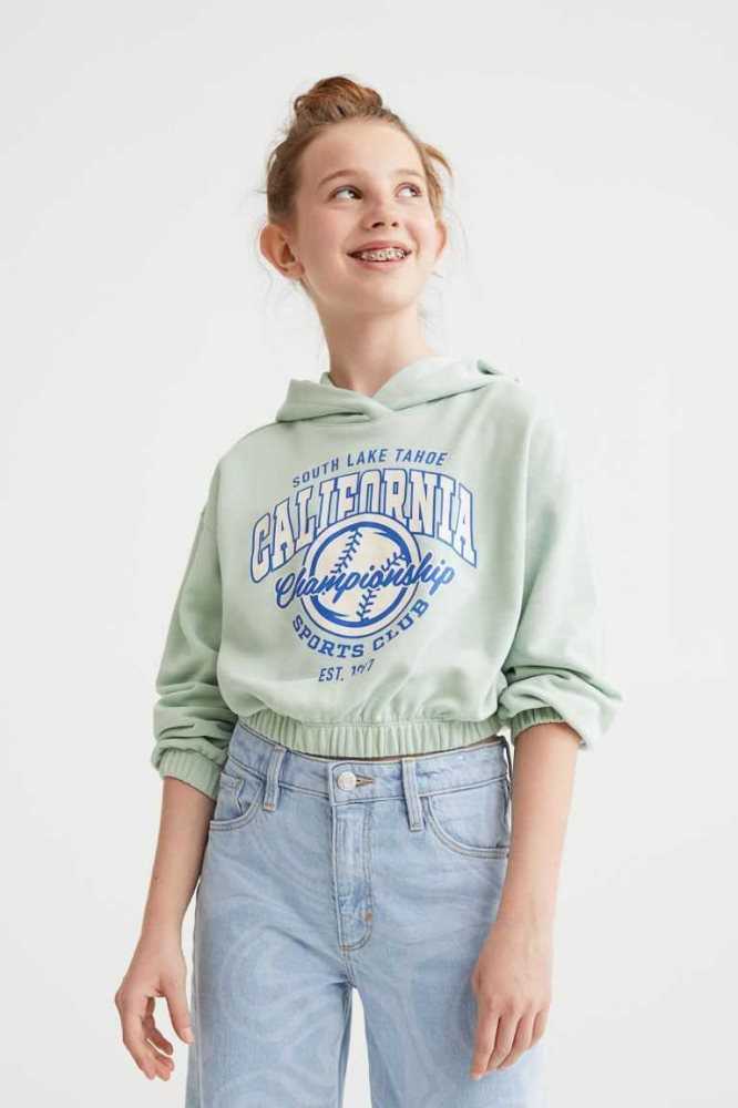 Sudadera Con Capucha H&M Oversized Niños Verdes Claro | 965284GQU