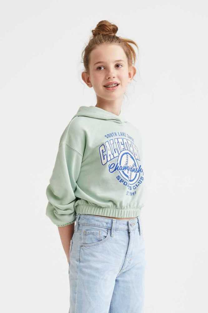 Sudadera Con Capucha H&M Oversized Niños Verdes Claro | 965284GQU