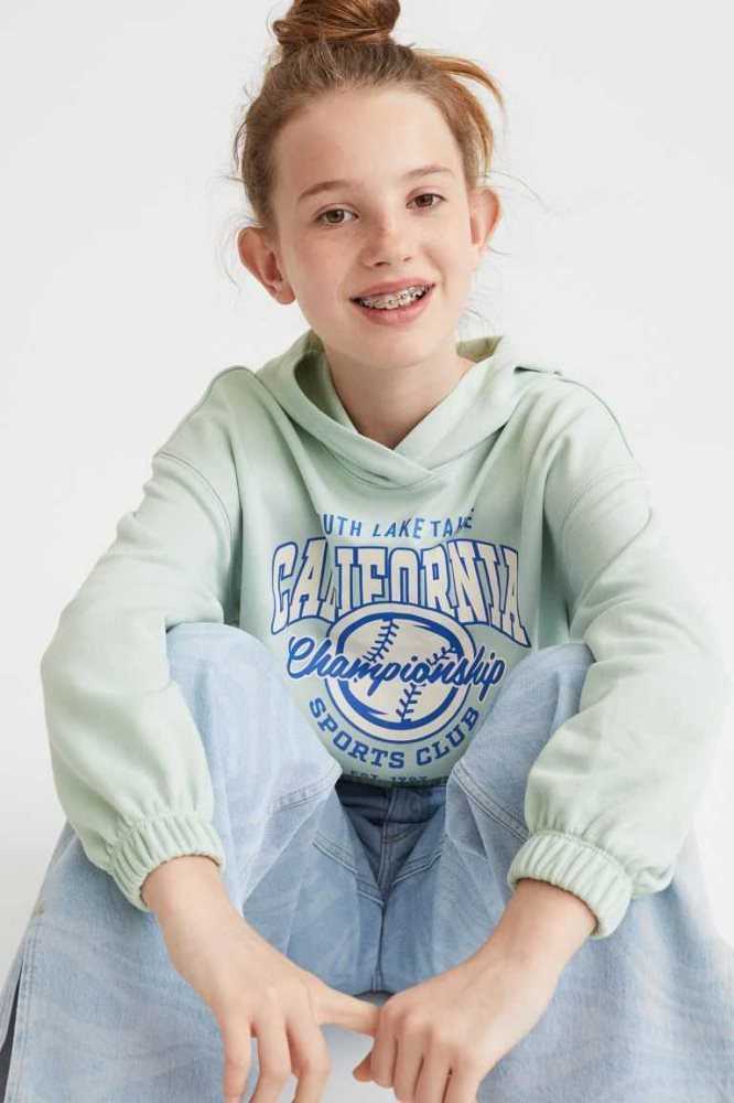 Sudadera Con Capucha H&M Oversized Niños Verdes Claro | 965284GQU