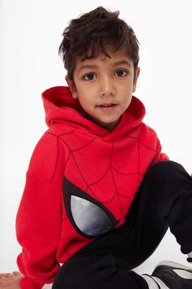 Sudadera Con Capucha H&M Printed Niños Azules Oscuro | 012976NSV