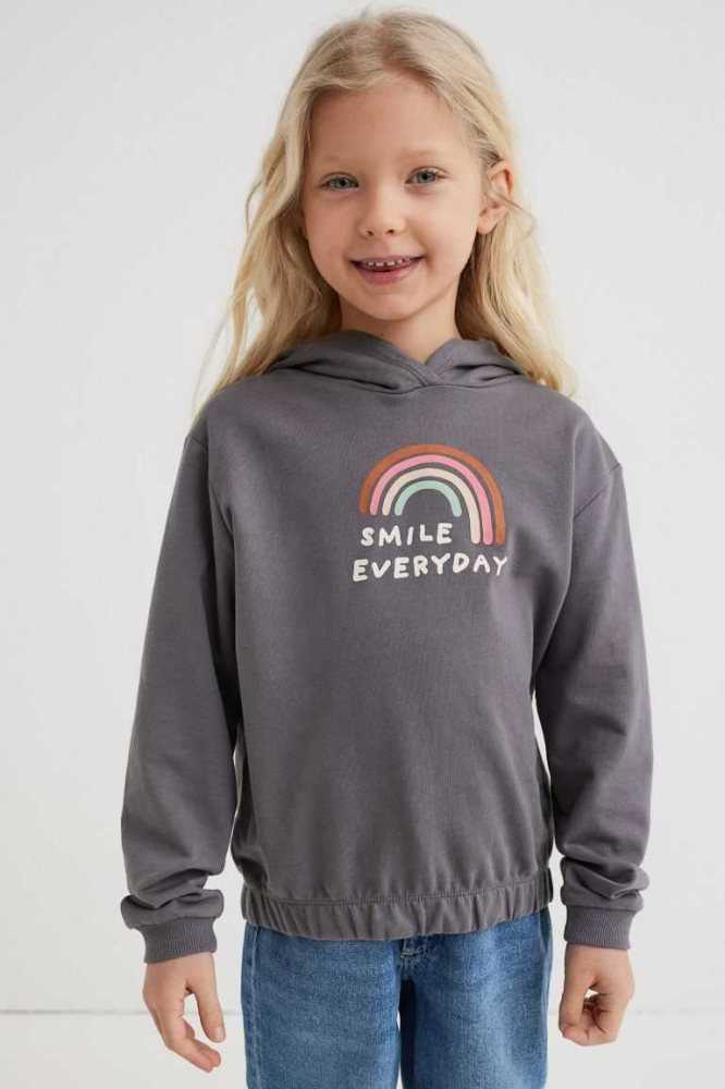 Sudadera Con Capucha H&M Printed Niños Amarillos | 409517MEH