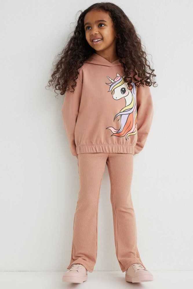 Sudadera Con Capucha H&M Printed Niños Amarillos | 409517MEH