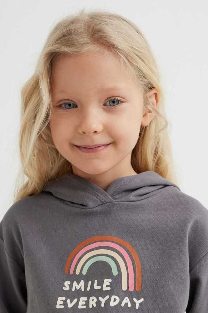 Sudadera Con Capucha H&M Printed Niños Amarillos | 409517MEH