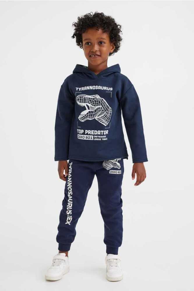 Sudadera Con Capucha H&M Printed Niños Azules | 428561TLG