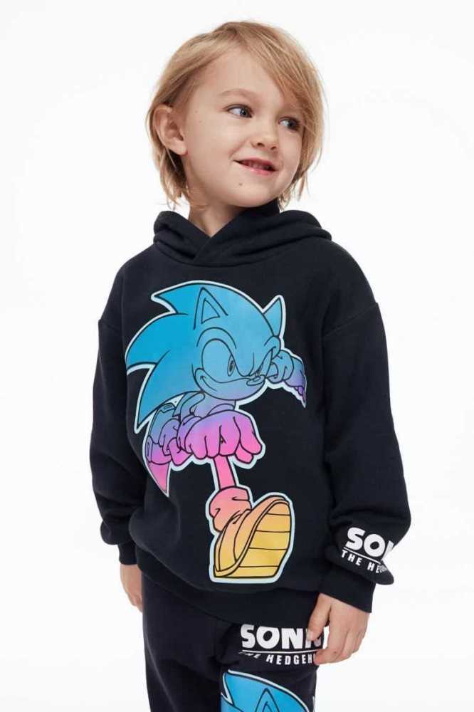 Sudadera Con Capucha H&M Printed Niños Grises Claro | 038921MCR