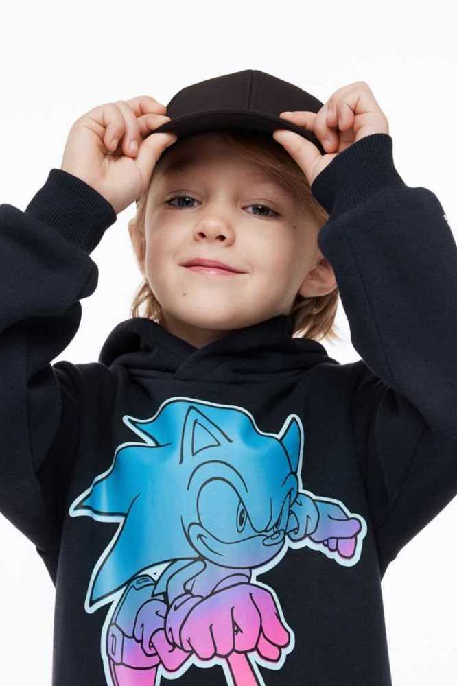 Sudadera Con Capucha H&M Printed Niños Grises Claro | 038921MCR