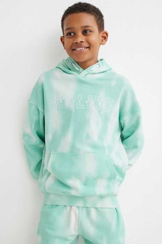 Sudadera Con Capucha H&M Printed Niños Turquesa | 603781VMF