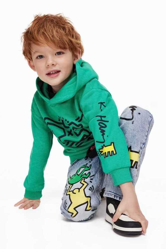 Sudadera Con Capucha H&M Printed Niños Verdes | 468792SWT