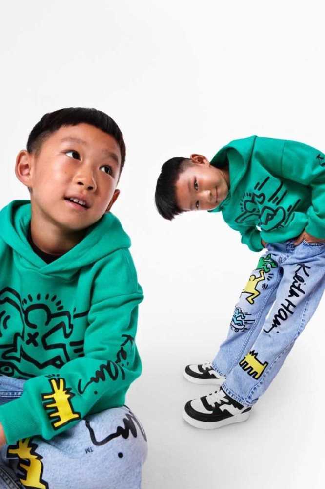 Sudadera Con Capucha H&M Printed Niños Verdes | 468792SWT