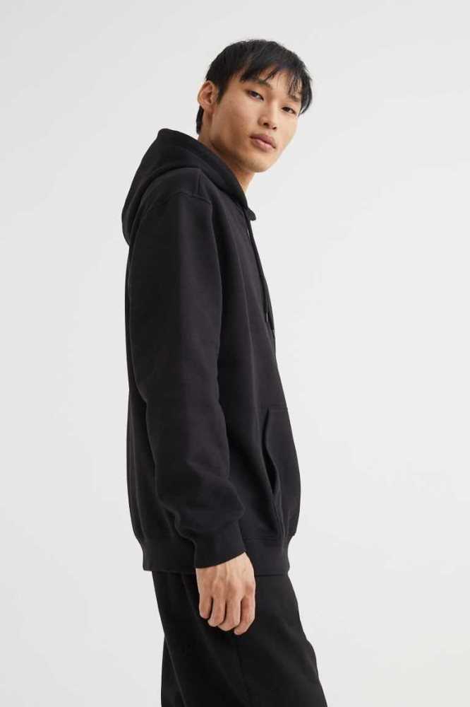 Sudadera Con Capucha H&M Relaxed Fit Hombre Negros | 701356VUL