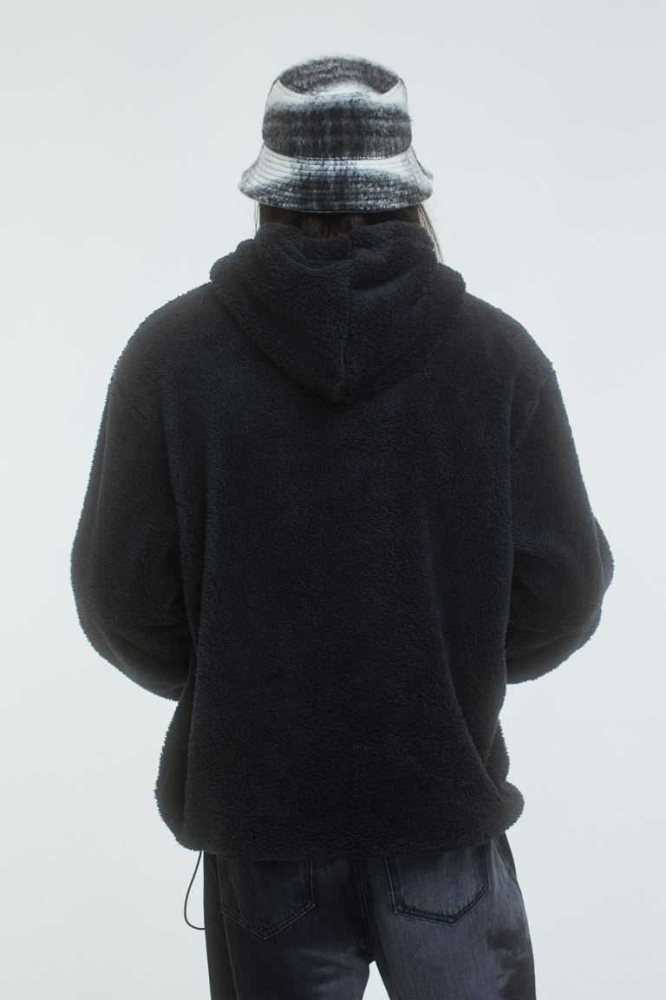 Sudadera Con Capucha H&M Relaxed Fit Pile Hombre Verdes Oscuro | 168743YRS