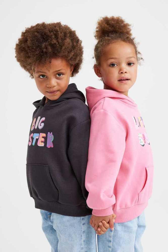 Sudadera Con Capucha H&M Sibling Niños Negros | 078354FXI