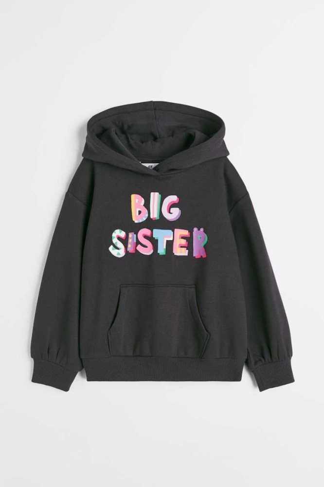 Sudadera Con Capucha H&M Sibling Niños Negros | 078354FXI