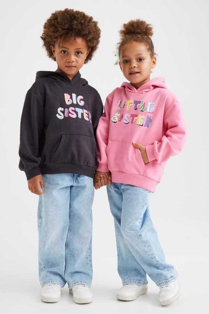 Sudadera Con Capucha H&M Sibling Niños Negros | 078354FXI