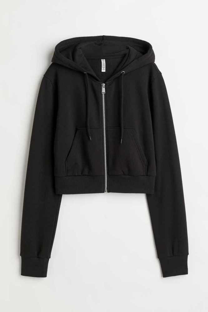 Sudaderas H&M Corta Encapuchado Jacket Mujer Morados Claro | 631879COB