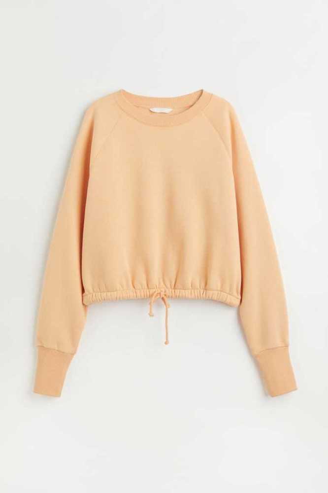 Sudaderas H&M Drawstring Mujer Creme | 835107CQU