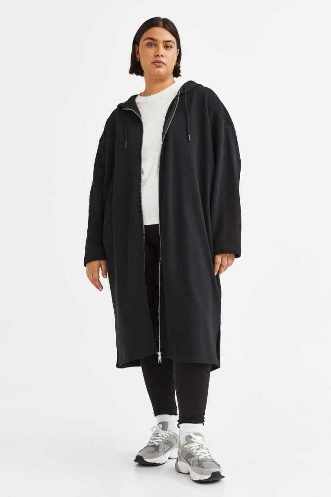 Sudaderas H&M Long Jacket Mujer Negros | 109387IHZ