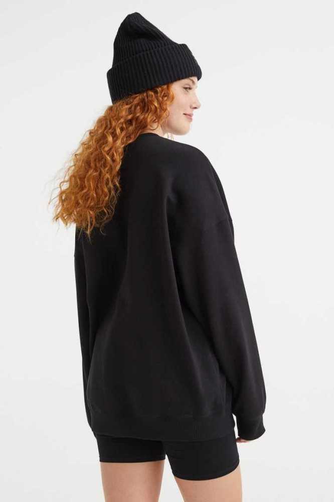 Sudaderas H&M Oversized Mujer Grises Oscuro | 705319GFV