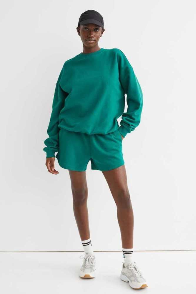 Sudaderas H&M Oversized Mujer Verdes Oscuro | 782160JFC