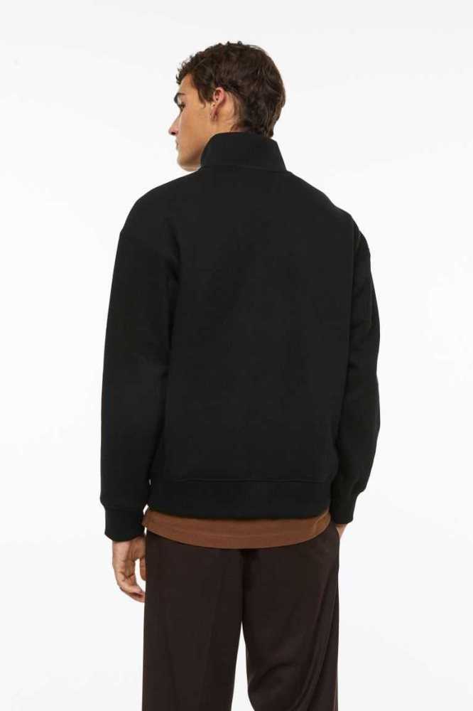 Sudaderas H&M Relaxed Fit Half-zip Hombre Beige Oscuro | 912473MHP