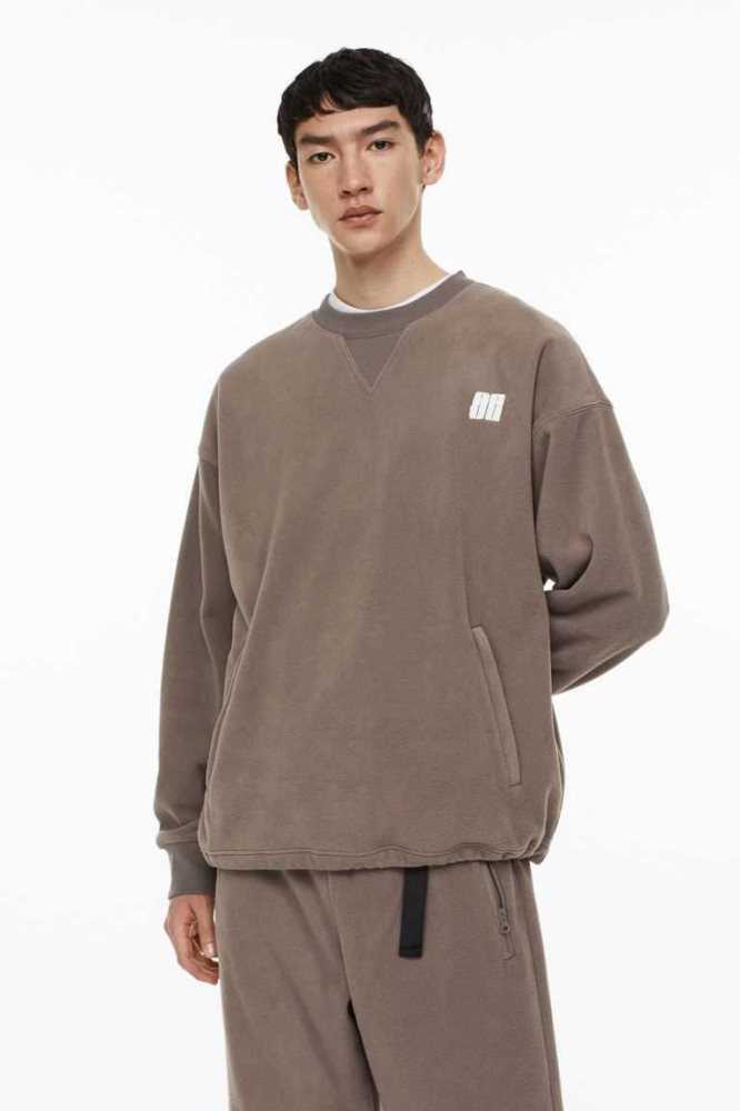 Sudaderas H&M THERMOLITE Oversized Fit Hombre Beige | 592731BOY