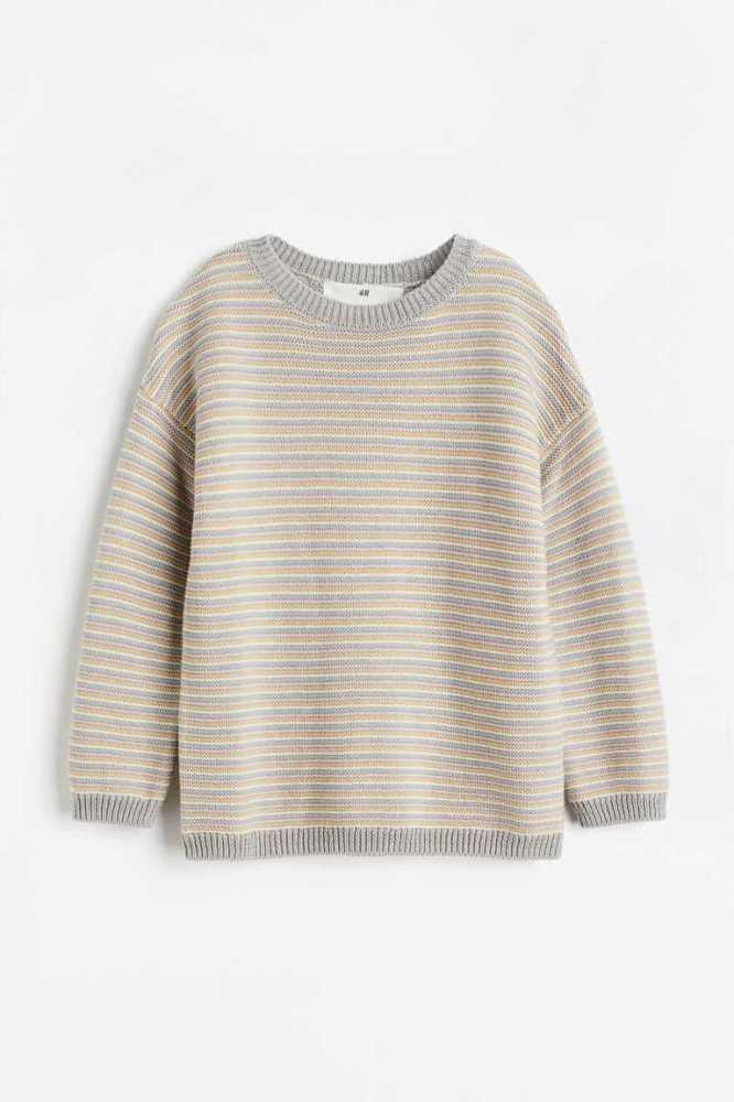 Suéteres H&M Algodon Niños Grises Claro | 624107UEM