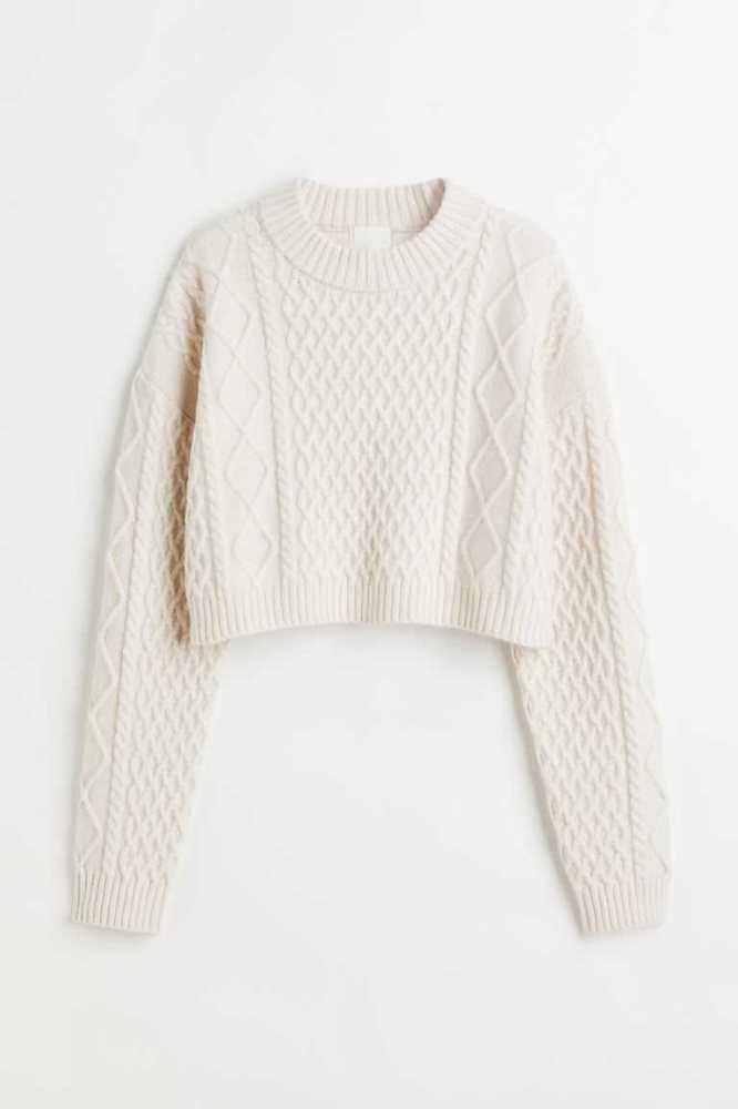 Suéteres H&M Cable-knit Mujer Grises | 035462SMB