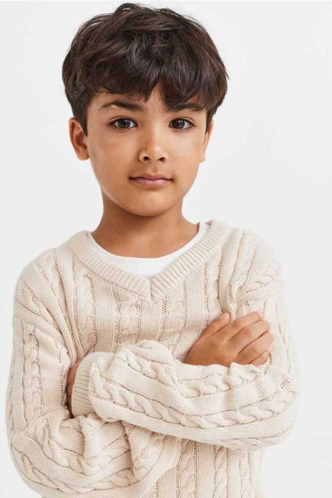 Suéteres H&M Cable-knit Niños Beige Claro | 340125WTD