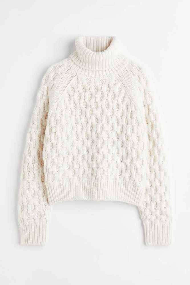 Suéteres H&M Cable-knit Turtleneck Mujer Rosas Claro | 217986JGZ