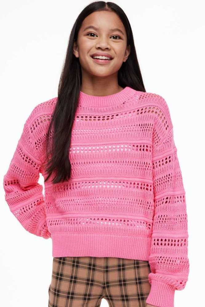 Suéteres H&M Crochet-look Niños Blancos | 062593GUP