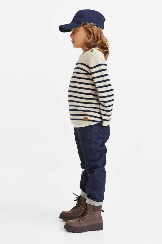 Suéteres H&M Fine-knit Algodon Niños Azul Marino Azules | 678439TPM