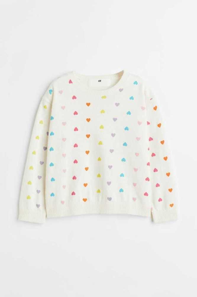 Suéteres H&M Fine-knit Algodon Niños Beige Blancos | 209417VCP