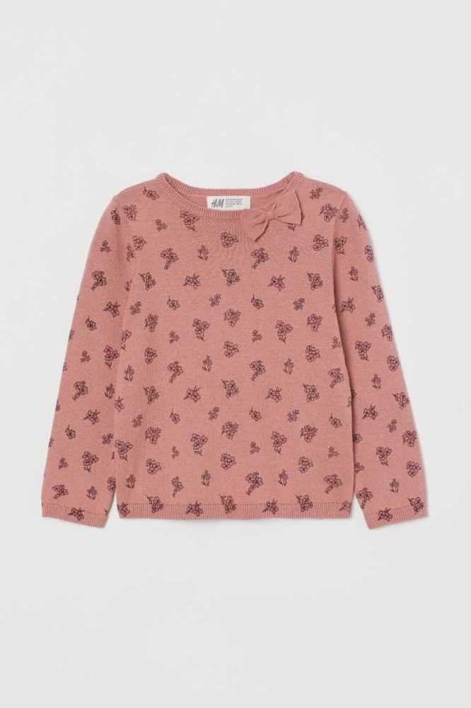 Suéteres H&M Fine-knit Algodon Niños Rosas | 140827RSN