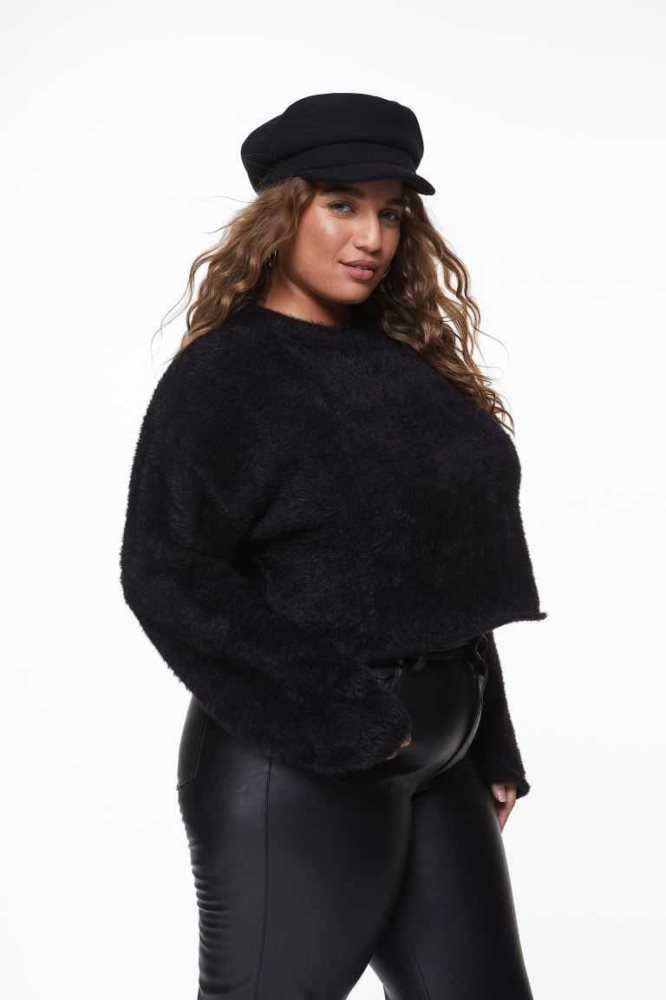 Suéteres H&M Fluffy Mujer Negros | 654730KLJ